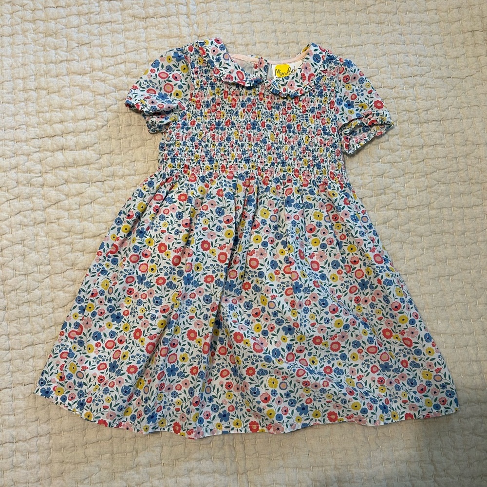 Mini Boden Smocked Floral Dress